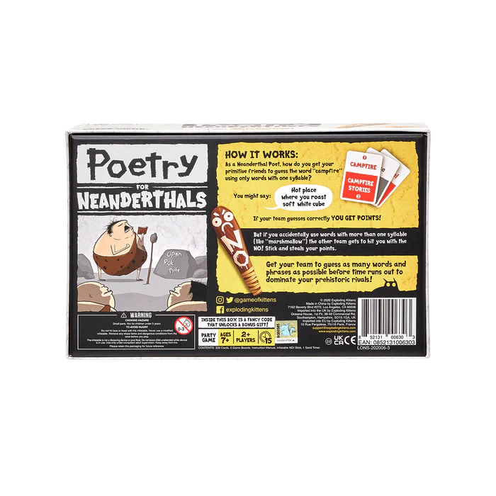 Poetry for Neanderthals